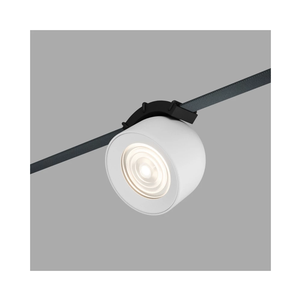 DK5540-WHBK Поворотный светильник для трека-ремня Belty серия Spot со светодиодом D100H107мм 48V DC 12W RA90 38 4000K IP20 белый с черным алюминий - Viokon.com