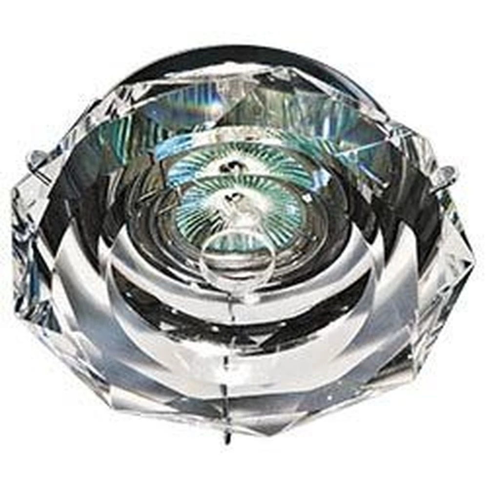 Светильник потолочный, JCDR  G5.3 с прозрачным стеклом, хром, с лампой, DL222-CL (18397) - Viokon.com