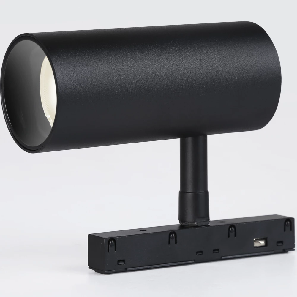Светильник светодиодный трековый для шинопровода Magnetic GL3841 BK черный IP20 20W 4200K 48V 24° D67*138 - Viokon.com