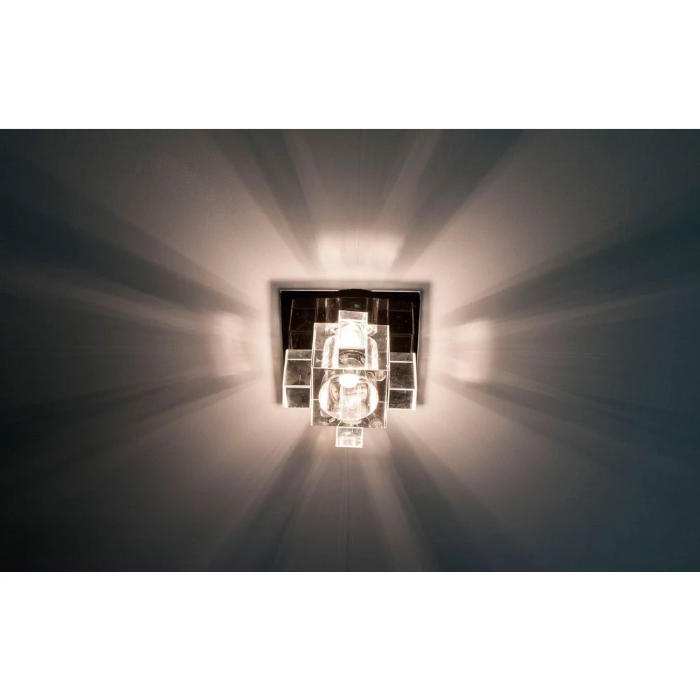 Светильник встраиваемый с разноцветной LED подсветкой Feron 1525 JCD9 прозрачно-черный (27801) - Viokon.com