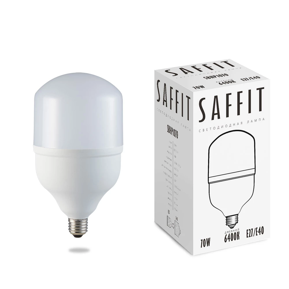 Лампа светодиодная SAFFIT SBHP1070 E27-E40 70W 230V 6400K (55099) - Viokon.com