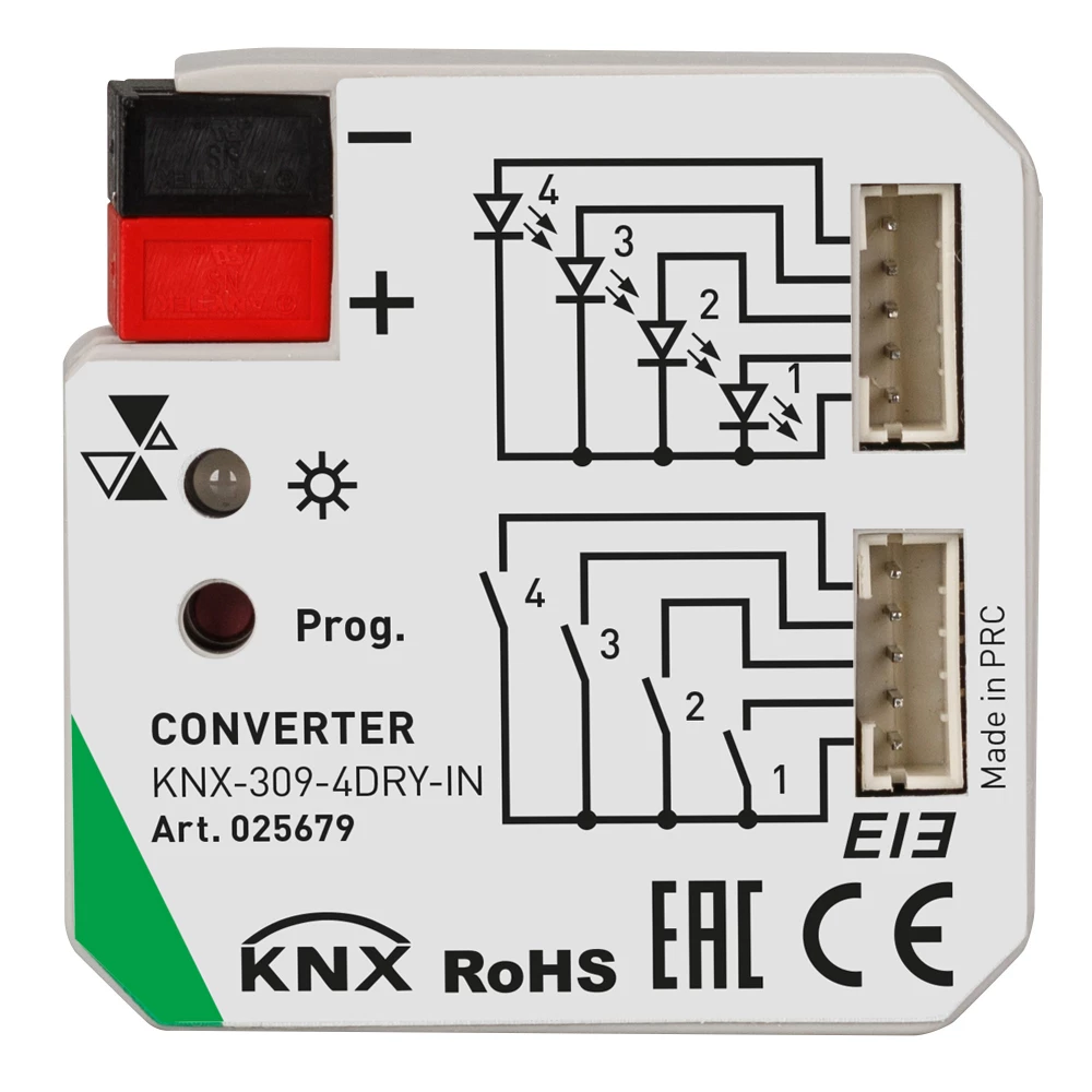 INTELLIGENT ARLIGHT Конвертер KNX-309-4DRY-IN (BUS) (IARL, IP20 Пластик, 2 года) 025679 - Viokon.com