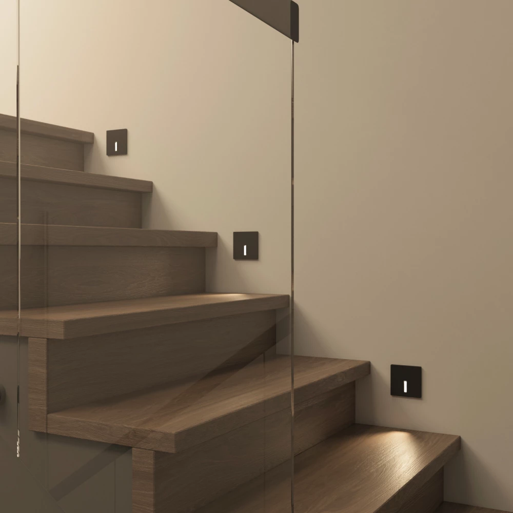 DK1030-BK Светильник встраиваемый в стену IP 20 LED 3000K 3 Вт черный алюминий - Viokon.com