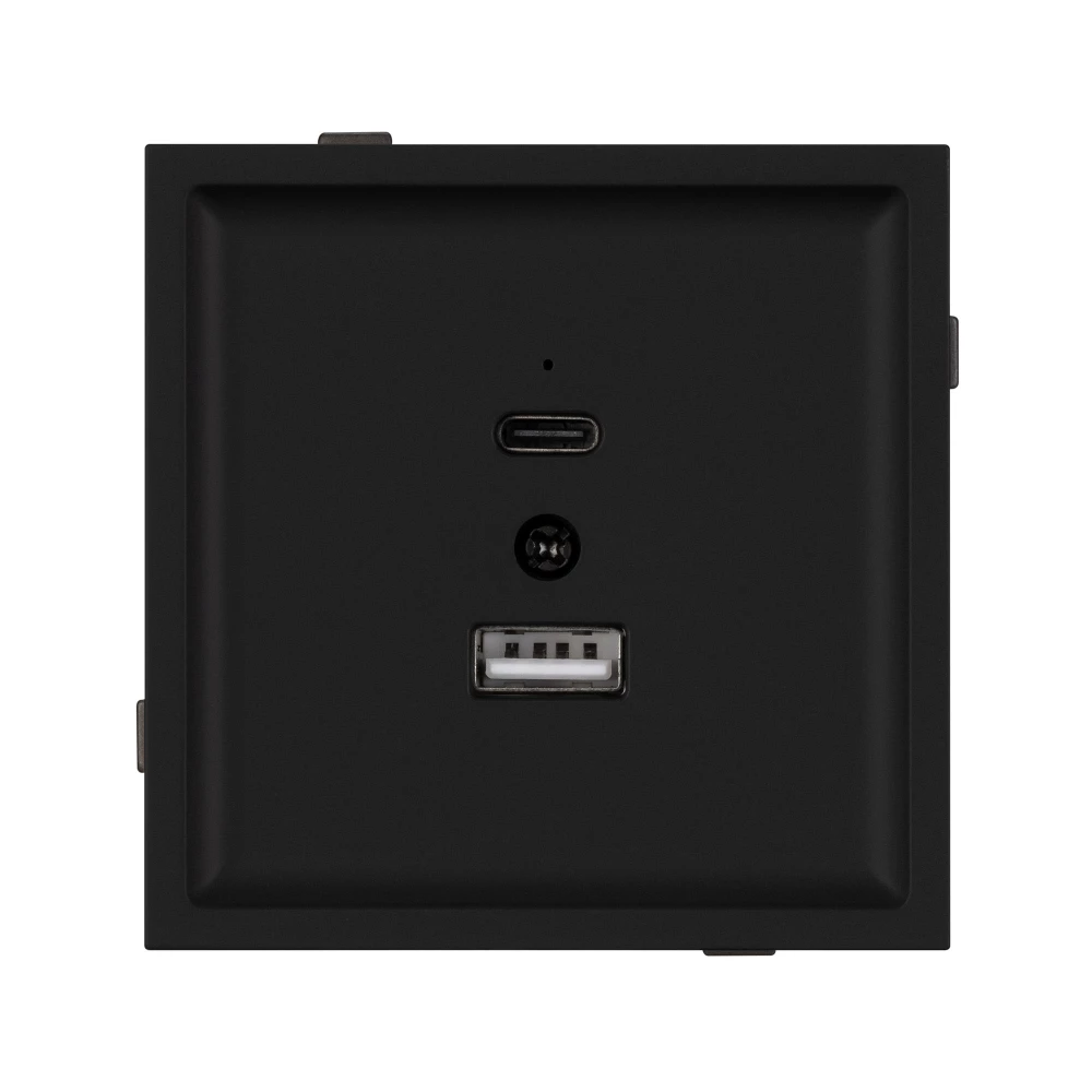 Механизм USB розетки SCT-TENDO-MUAC-SFPL-BK (5V, 3A, QC3) (Arlight, Матовый черный) 054536 - Viokon.com