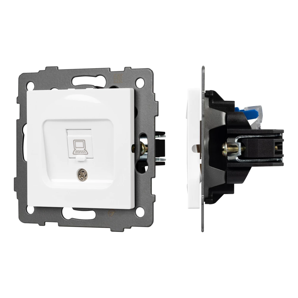 Механизм компьютерной розетки SCT-MPC1-PL-WH-V (RJ-45, CAT6) (Arlight, -) 049842 - Viokon.com