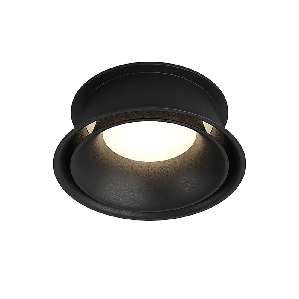 DK2403-BK Встраиваемый светильник влагозащ IP 44 10 Вт GU10 черный алюминий - Viokon.com