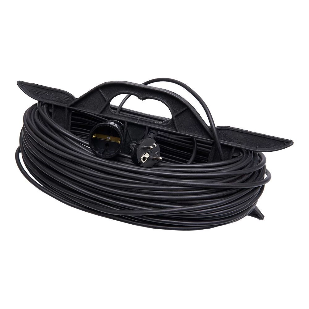 Удлинитель-шнур на рамке 1-местный с/з Stekker, HM02-01-50, 50м 3*0,75, серия Home (УХз-10), черный (39226) - Viokon.com