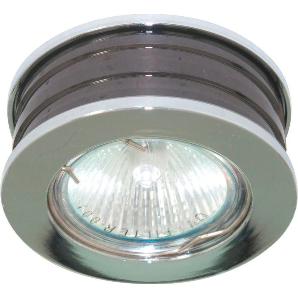 Светильник встраиваемый Feron DL153 потолочный MR16 G5.3 хром-черный (28166) - Viokon.com