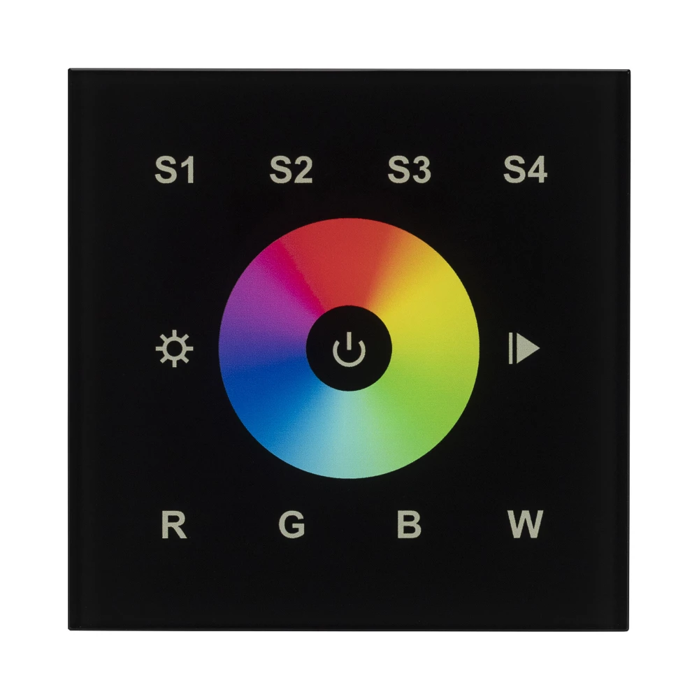 INTELLIGENT ARLIGHT Сенсорная панель DALI-901-11-1G-4SC-RGBW-DT8-IN Black (BUS/230V) (IARL, IP20 Пластик, 3 года) 037199 - Viokon.com