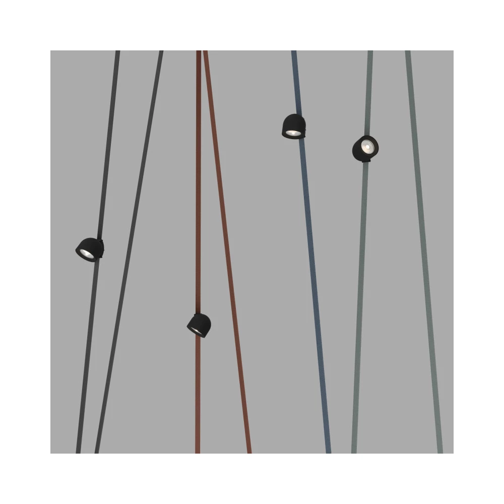 DK5640-BK Поворотный светильник для трека-ремня Belty Smart серия Spot со светодиодом D100H107мм 48V DC 12W RA90 38 2700-6000K IP20 черный алюминий - Viokon.com