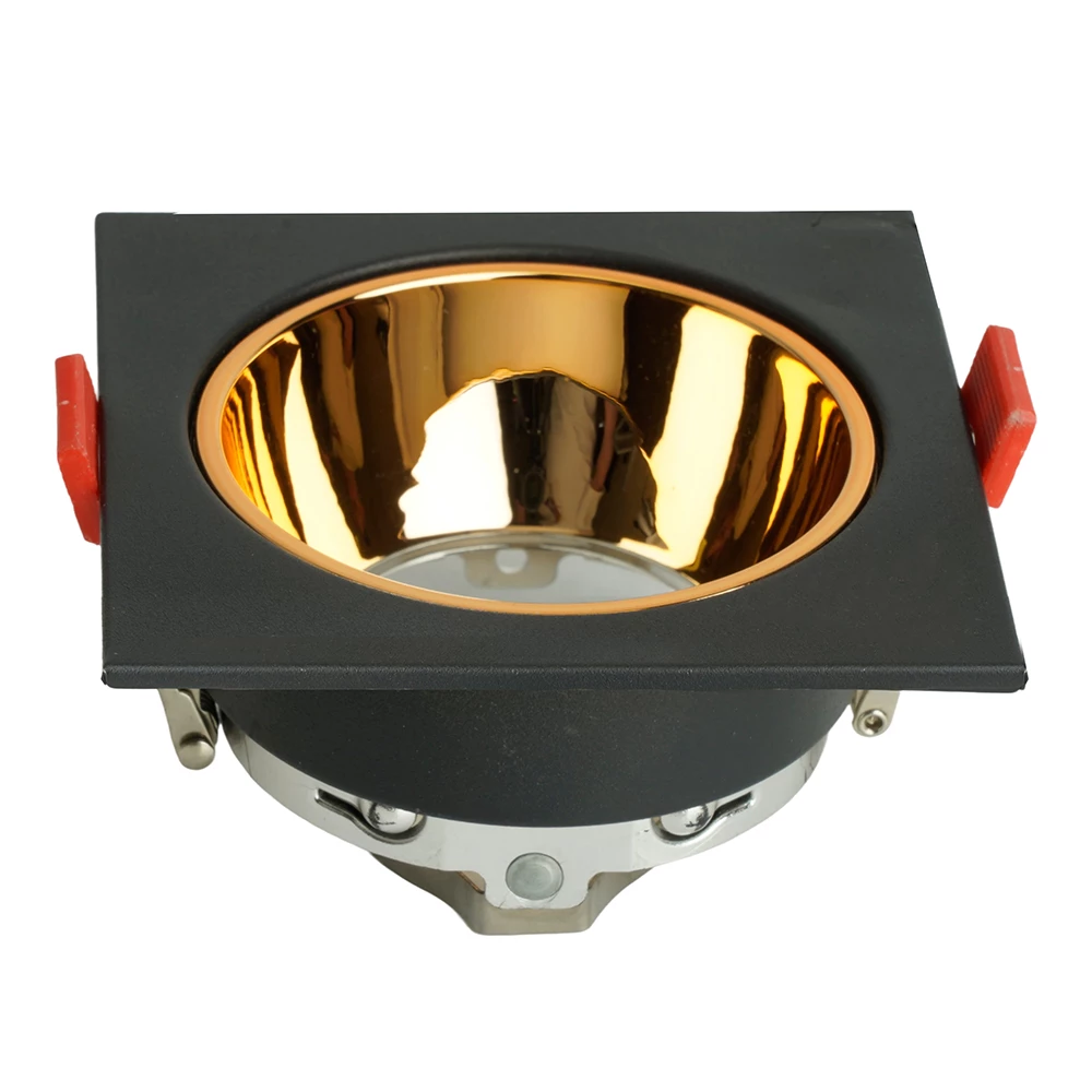 Светильник встраиваемый Feron DL3112 потолочный MR16 G5.3  черный + золото (51409) - Viokon.com