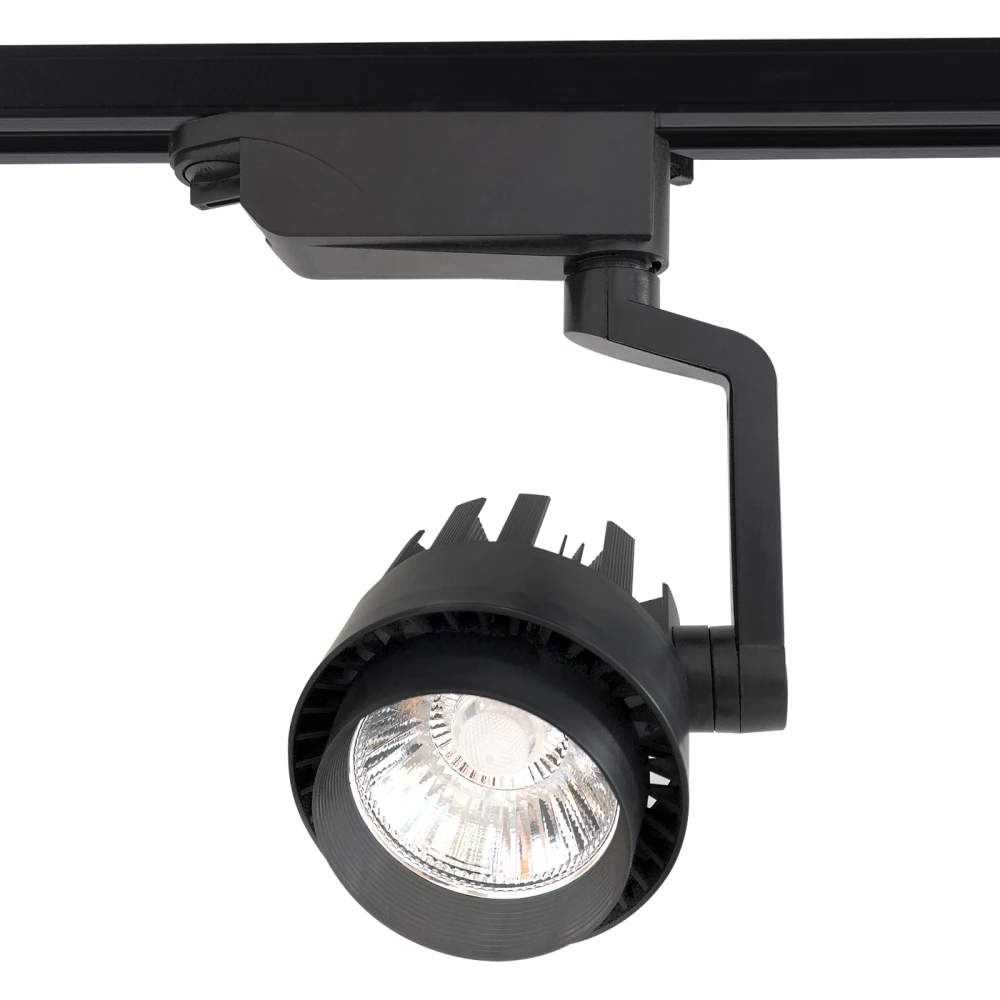 Трековый однофазный светодиодный светильник GL6107 BK черный LED 10W 4200K 24° - Viokon.com