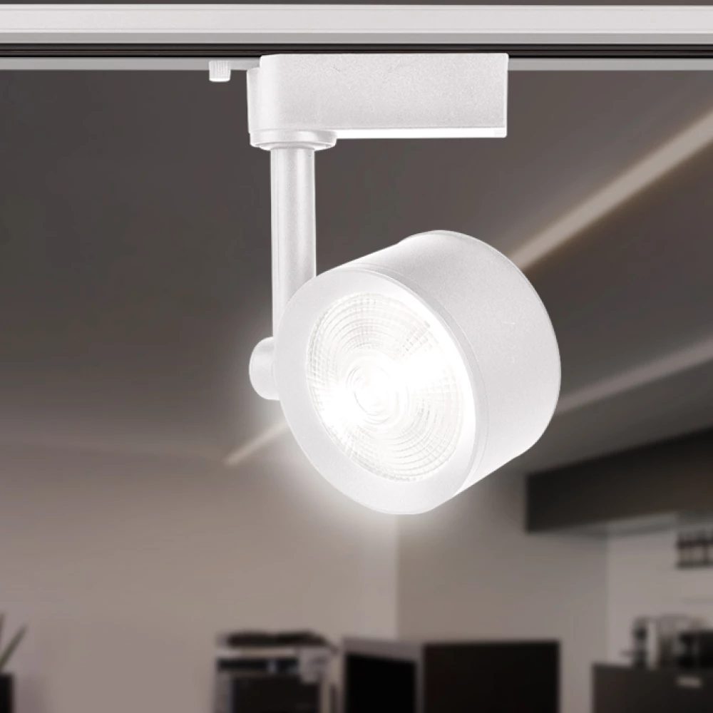 Трековый однофазный светодиодный светильник GL6388 WH белый LED 7W 4200K 24° - Viokon.com
