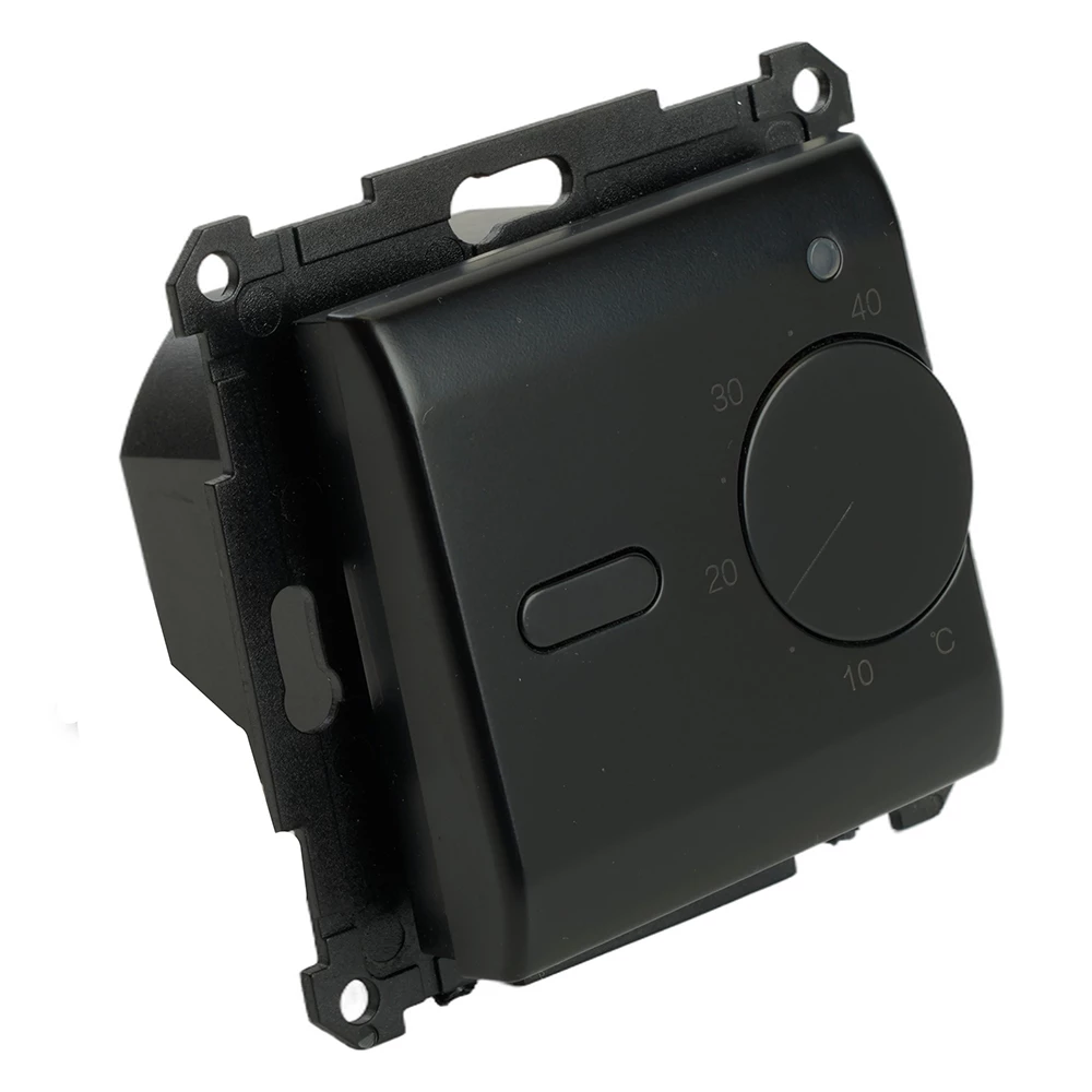 Терморегулятор механический для теплого пола (механизм), STEKKER GLS00-7117-05, 250В, 3500Вт, серия Катрин, черный (49741) - Viokon.com