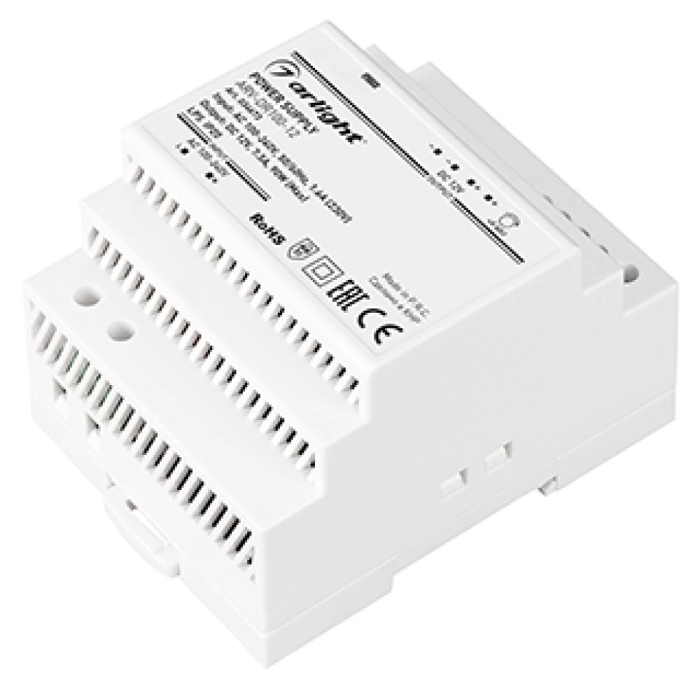 Блок питания ARV-DR100-12 (12V, 7.5A, 90W) (Arlight, IP20 DIN-рейка) 034673 - Viokon.com