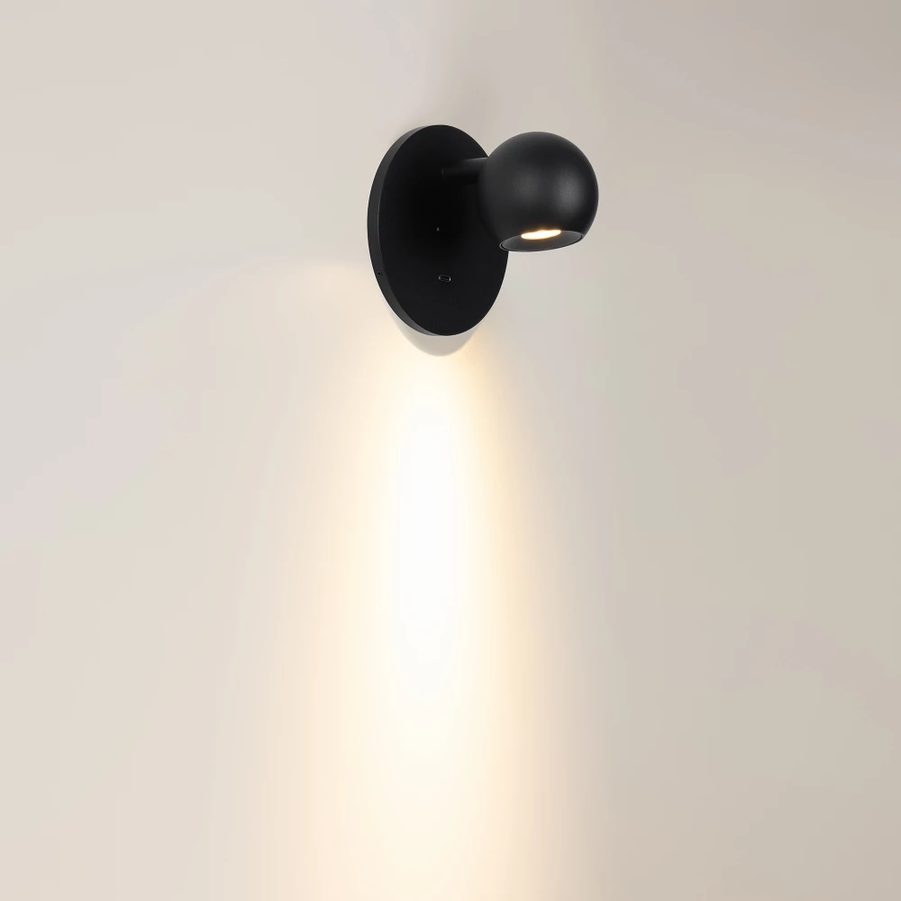 Светильник SP-OTTORI-WALL-CHARGE-6W Warm3000 (BK, 30 deg, 230V, USB-C) (Arlight, IP20 Металл, 3 года) 058480 - Viokon.com