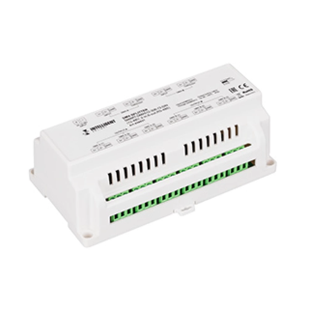 INTELLIGENT ARLIGHT Сплиттер SMART-DMX512-306-72-DIN (12-48V, 2-in, 6-out, RS-485) (IARL, IP20 Металл, 5 лет) 038937 - Viokon.com