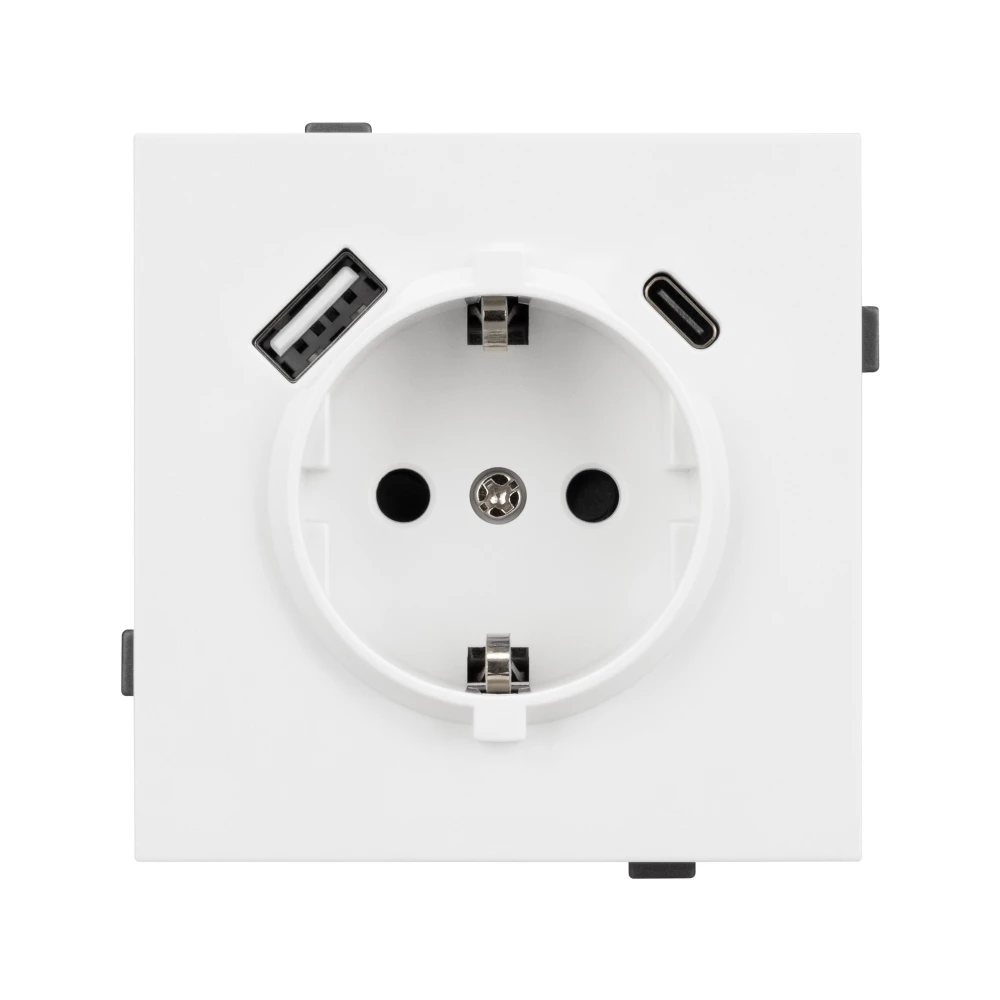 Механизм розетки с USB зарядкой SCT-TENDO-MUAC-PL-WH (230V, 16A) (Arlight, Белый) 054086 - Viokon.com