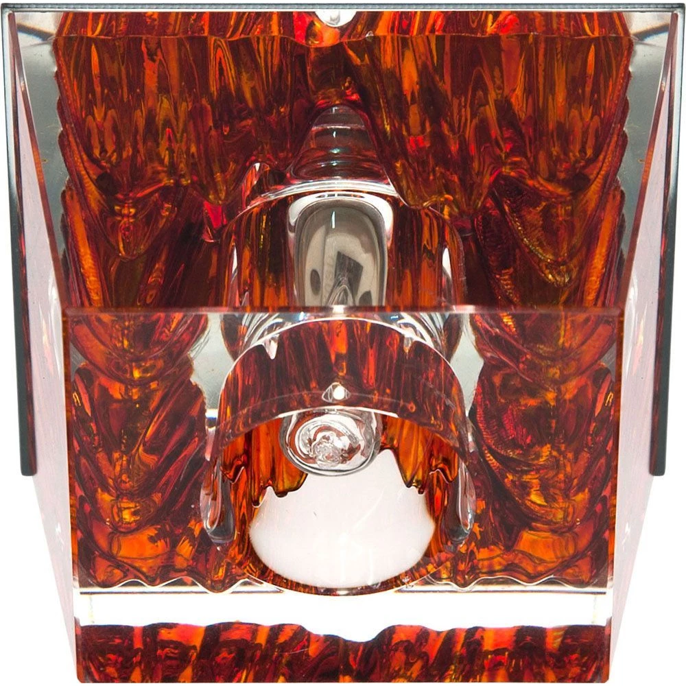 Светильник потолочный, JCD9 35W G9  прозрачный-коричневый, хром, JD59 (18800) - Viokon.com