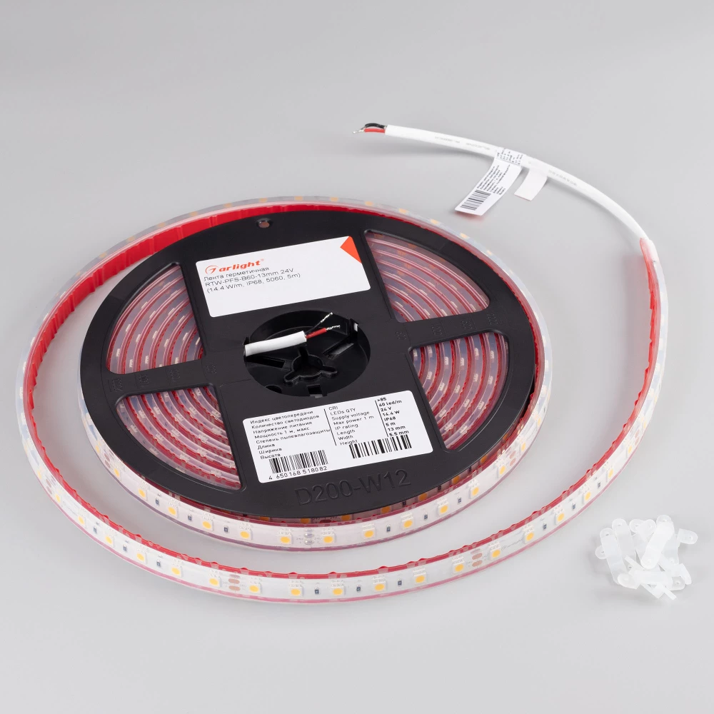 Лента герметичная RTW-PFS-B60-13mm 24V Warm3000 (14.4 W/m, IP68, 5060, 5m) (Arlight, -) 033788 - Viokon.com