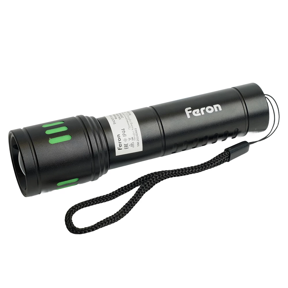 Фонарь ручной Feron TH2411 с аккумулятором TYPE-C ZOOM (51619) - Viokon.com