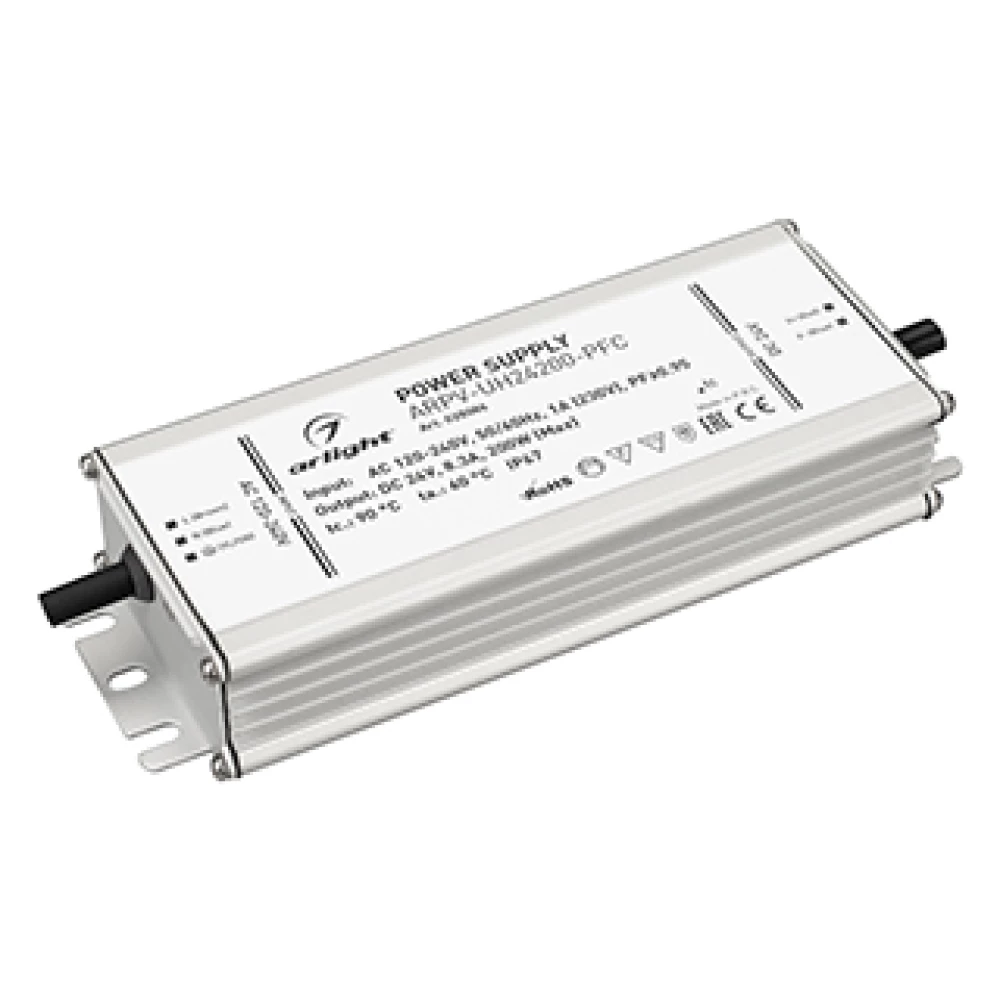 Блок питания ARPV-UH24200-PFC (24V, 8.3A, 200W) (Arlight, IP67 Металл, 7 лет) 028086 - Viokon.com