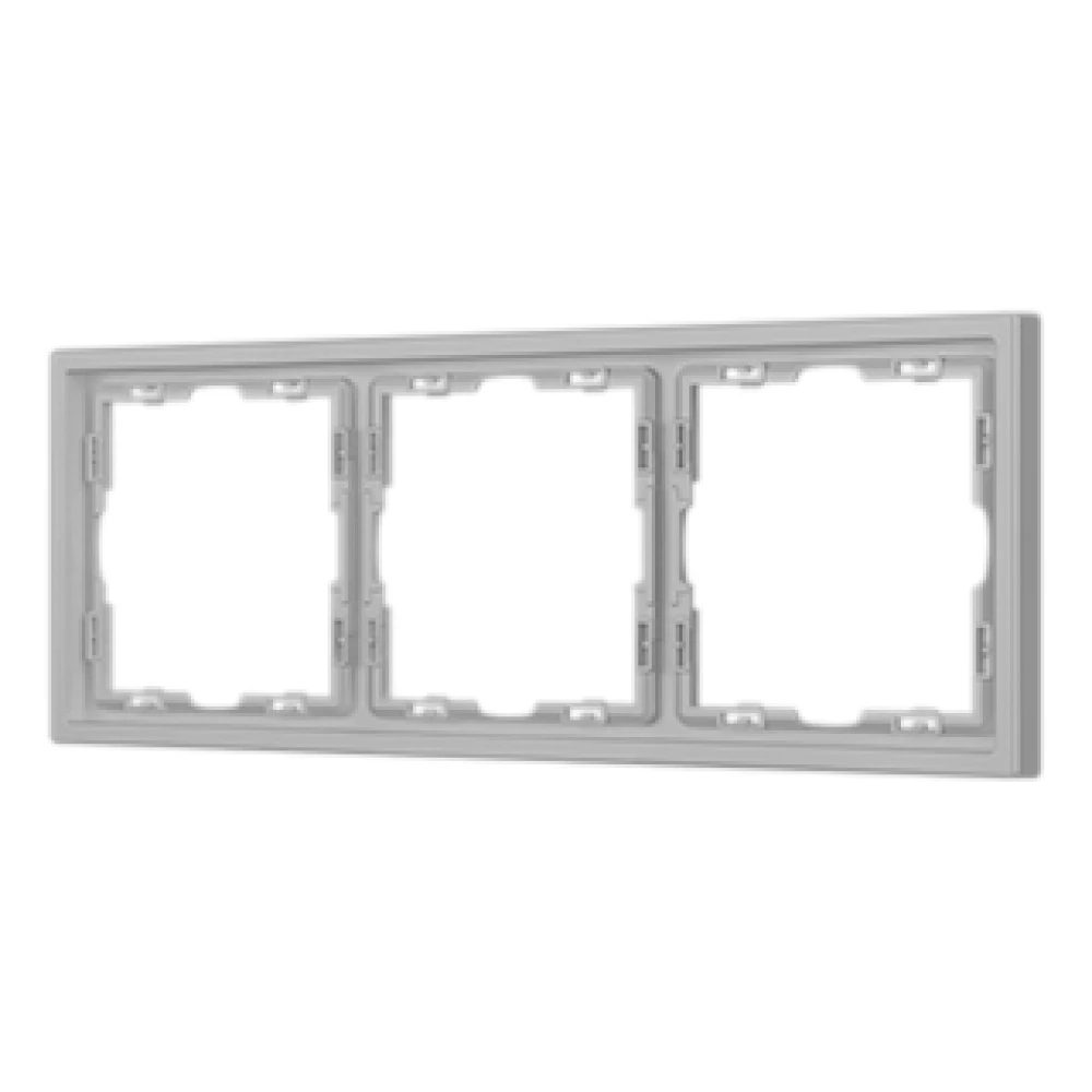 Рамка пластиковая FRM-NOBE-SFPL-3-IS (Arlight, Никель) 059459 - Viokon.com