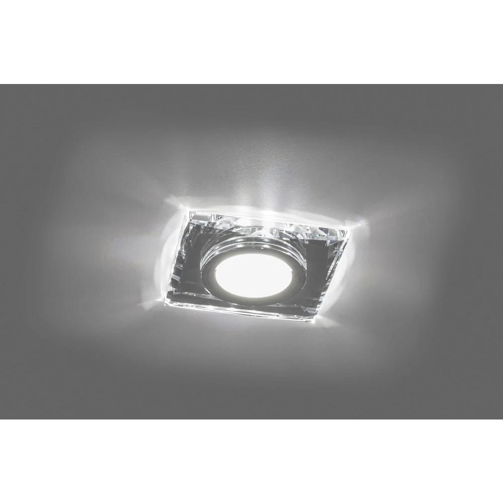 Светильник встраиваемый с белой LED подсветкой Feron 8150-2 потолочный MR16 G5.3 серебристый (28491) - Viokon.com