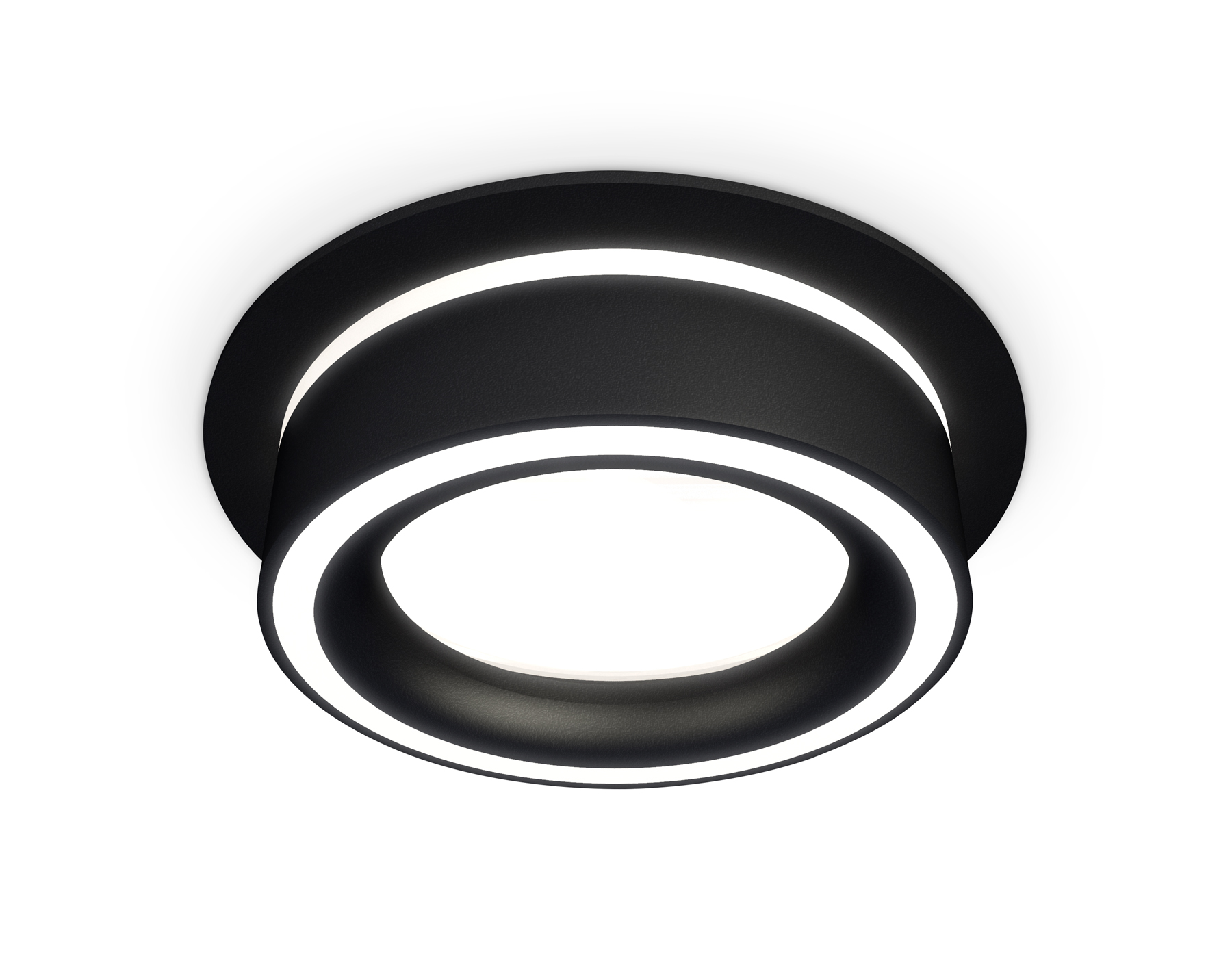 Комплект встраиваемого светильника XC8051018 SBK/FR черный песок/белый матовый GX53 (C8051, N8434) - Viokon.com