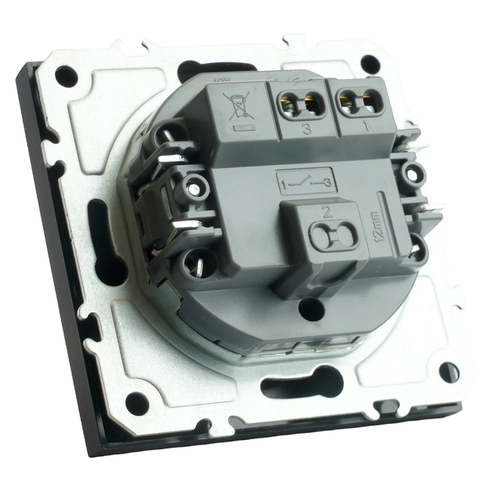 Выключатель 1-клавишный (механизм), STEKKER, 250В, 10А, серия Эмили, RSW10-5103-05, черный уголь, soft touch (49839) - Viokon.com