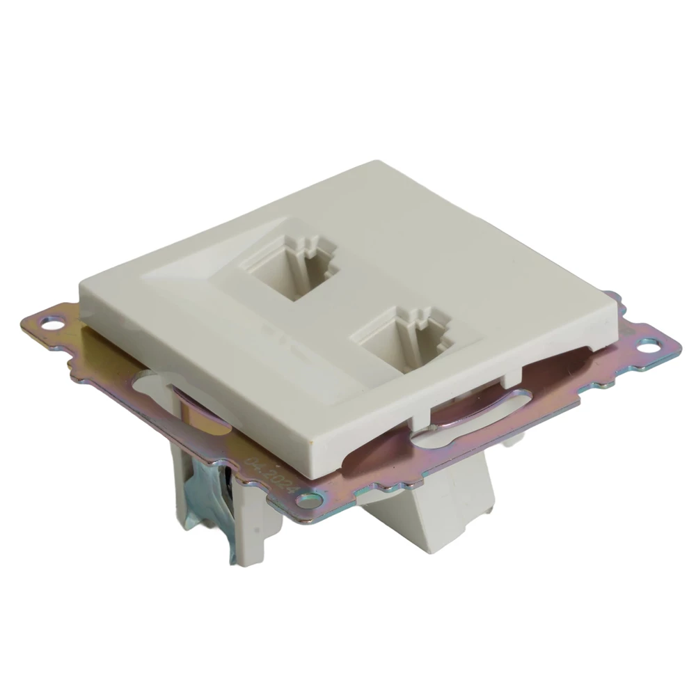 Розетка компьютерная 2-местная RJ-45 (механизм) STEKKER GLS00-7109-01 , серия Катрин, белый (50003) - Viokon.com