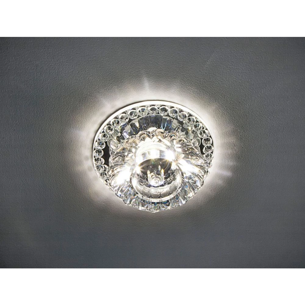 Светильник встраиваемый с белой LED подсветкой Feron JD125 потолочный JCD9 G9 прозрачный (27797) - Viokon.com