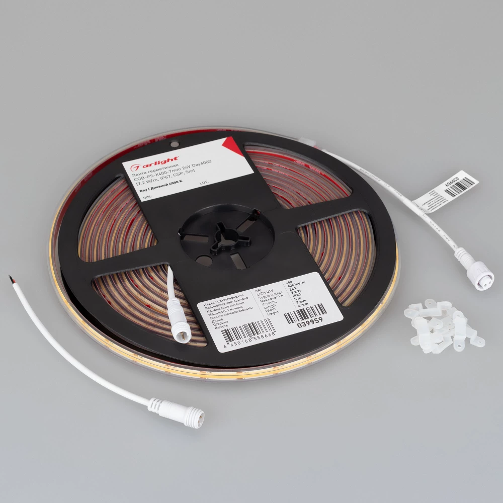 Лента герметичная COB-PS-X400-7mm 24V Day4000 (7.2 W/m, IP67, CSP, 5m) (Arlight, -) 039959 - Viokon.com