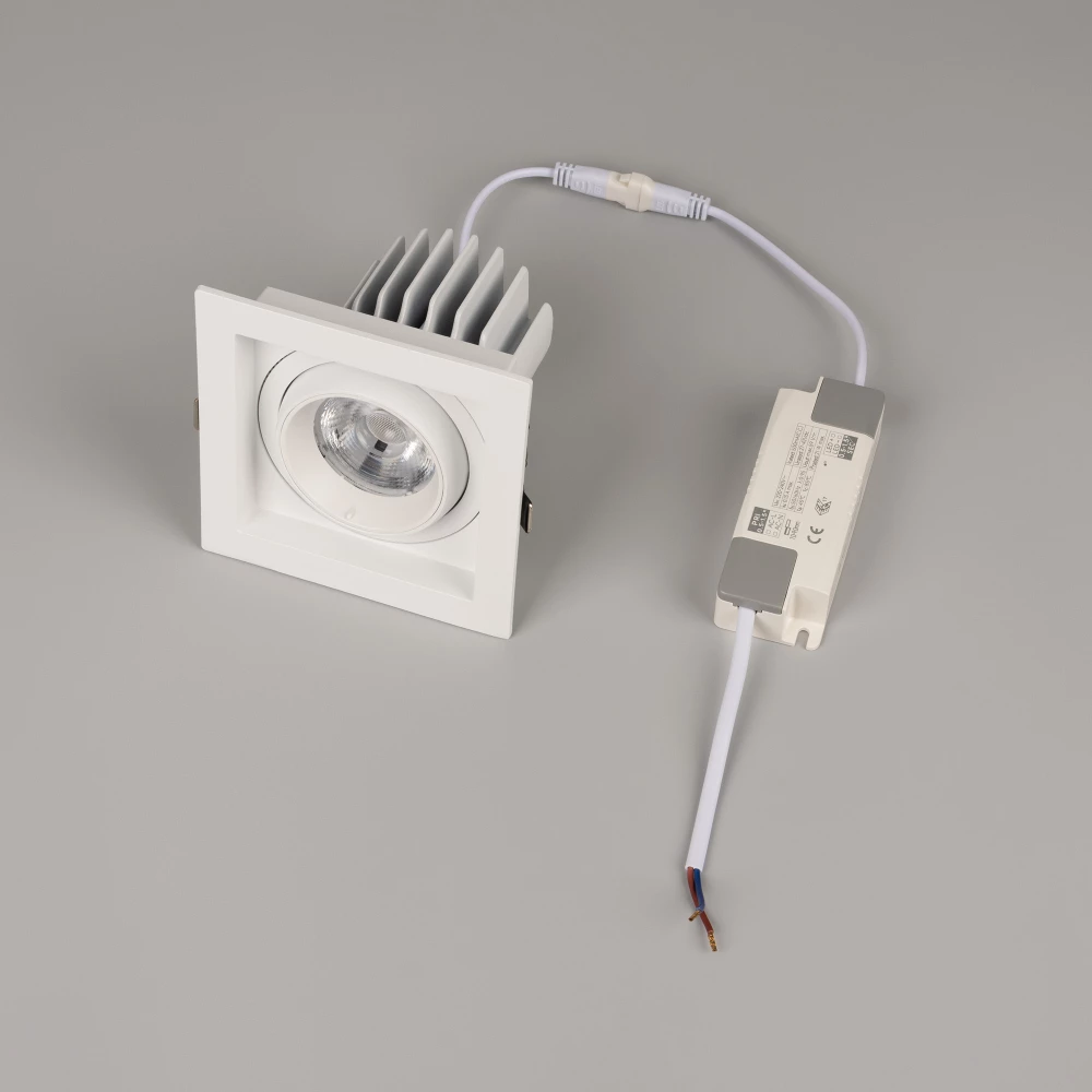 Светильник MS-VORTEX-BUILT-S117x117-20W Warm3000 (WH-WH, 40 deg, 230V) (Arlight, IP20 Металл, 5 лет) 057918 - Viokon.com