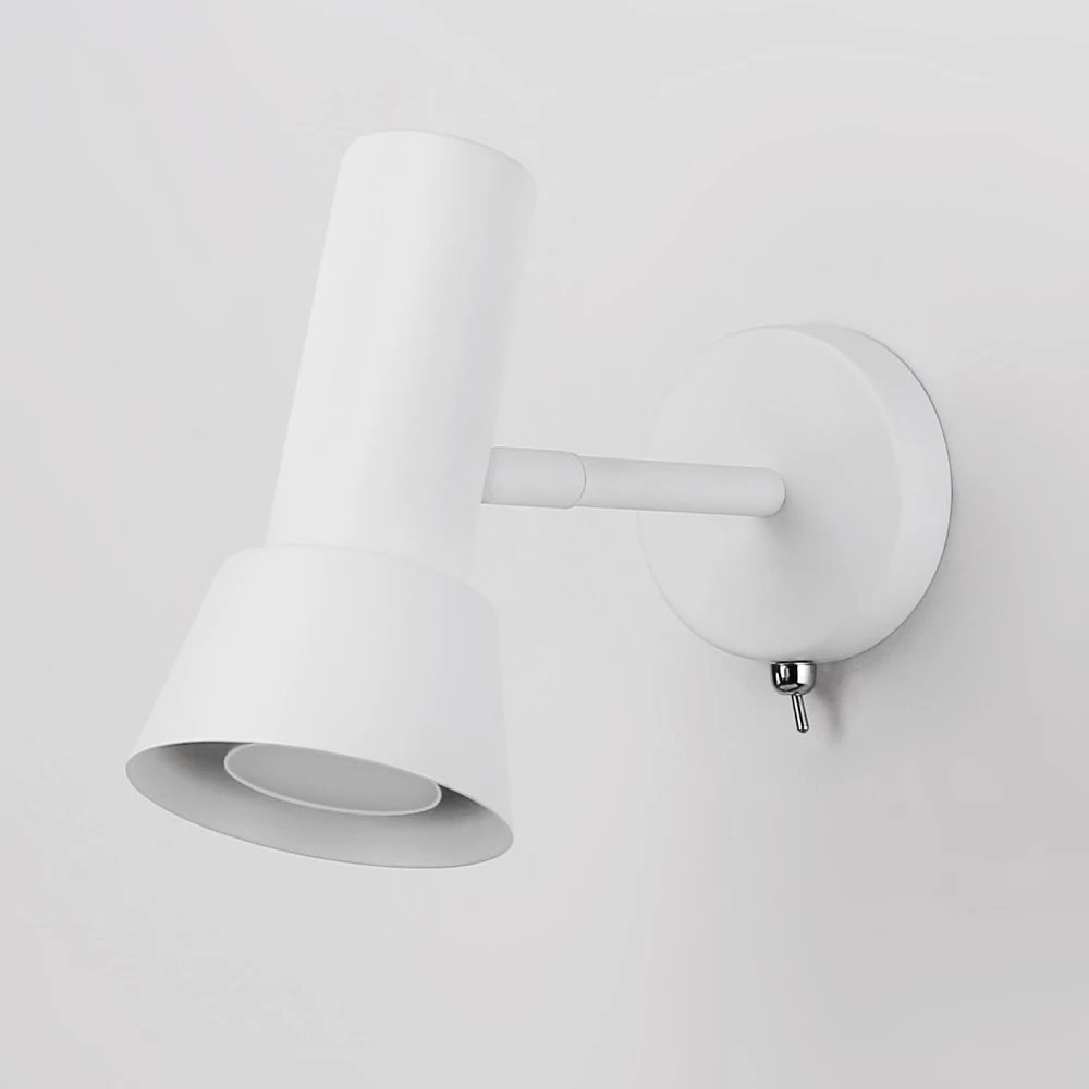 Настенный светильник с выключателем и сменной лампой GU10 TA13128 WH белый GU10 max 12W D85*L150*H240 - Viokon.com