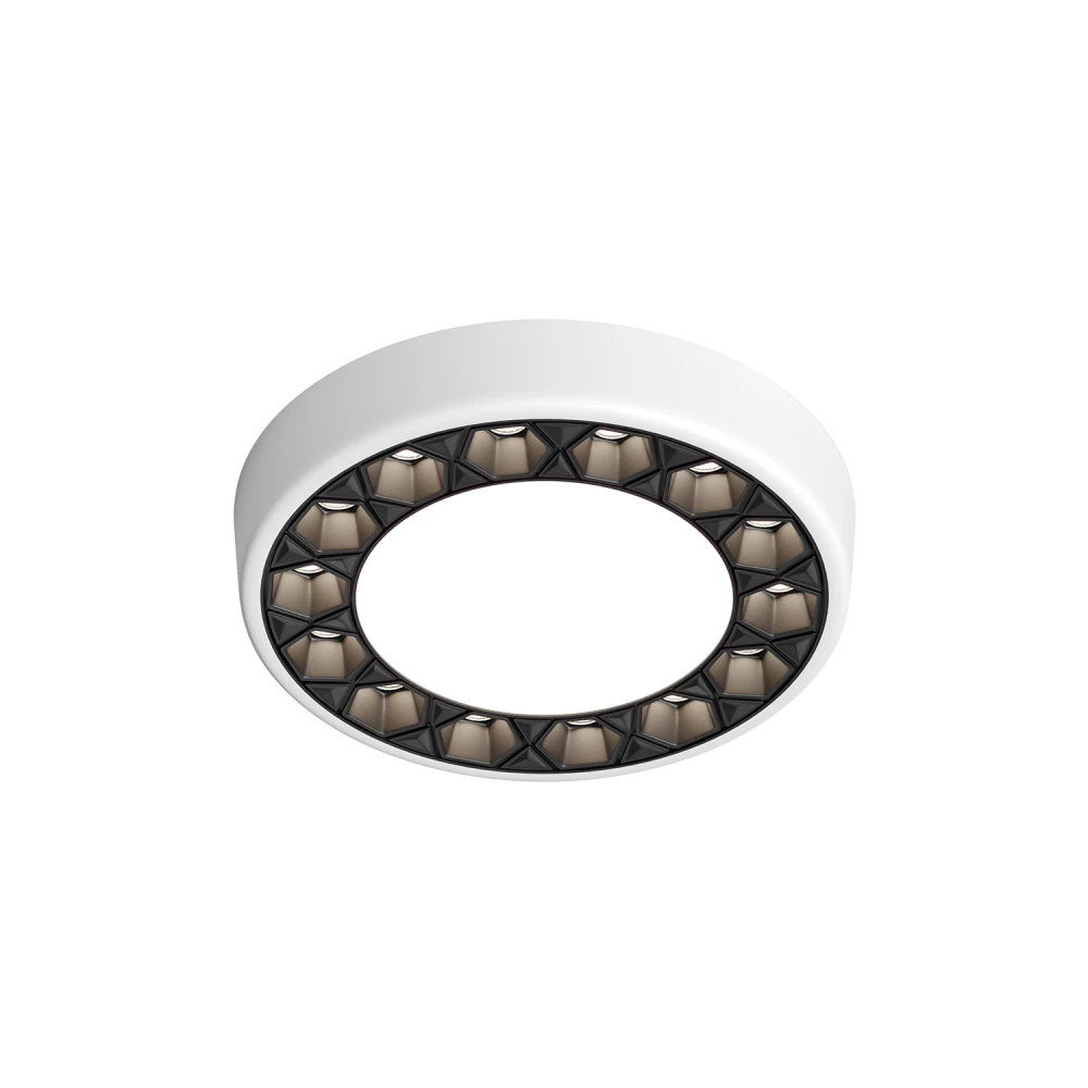 DK2441-WB Встраиваемый светильник DUAL 99 Вт LED 4000K IP 20 d120mm белыйчерный алюминийакрил - Viokon.com