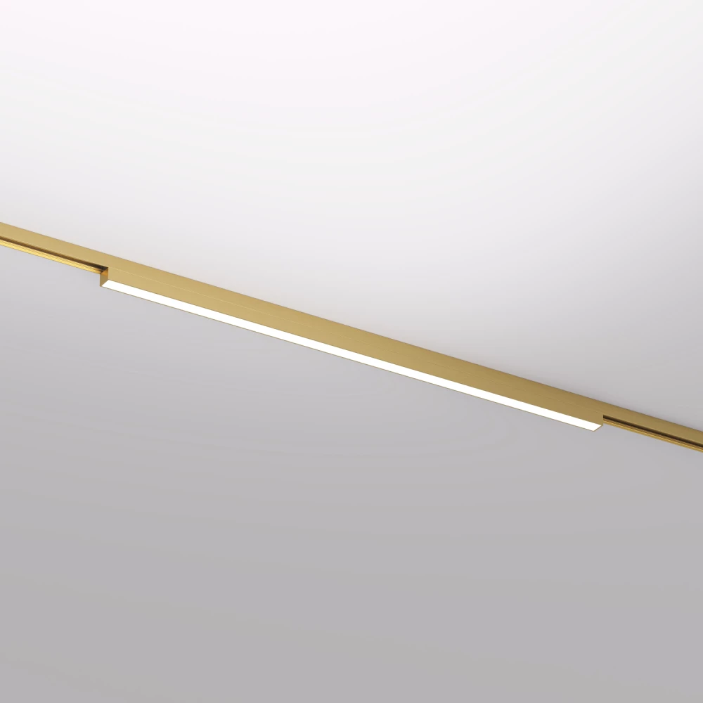 DK5752-SB Светильник для трека SHINE LINEAR со светодиодом L601W19H27 48V DC 24W RA90 3000K IP20 сатинированная латунь алюминий - Viokon.com