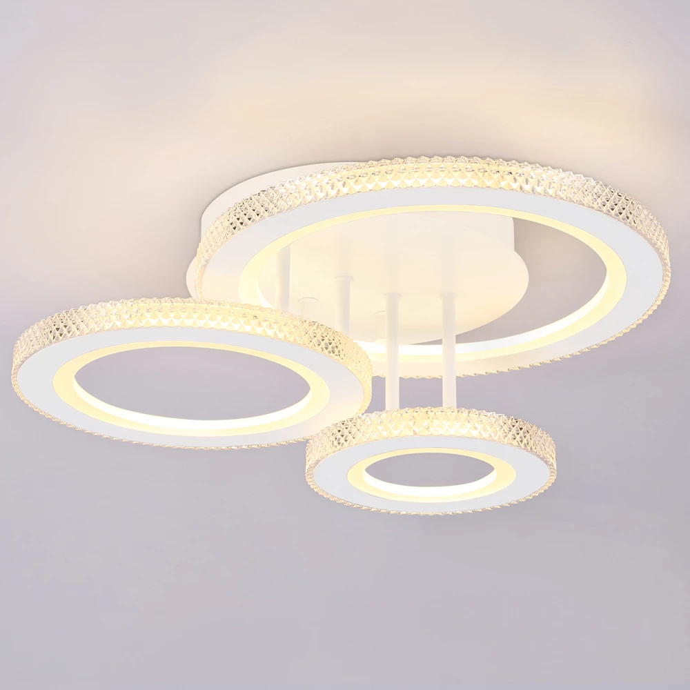 Потолочный светодиодный светильник с пультом FA8867/3 WH белый 3000K-6400K 38W 470*380*170 (ПДУ ИК) - Viokon.com