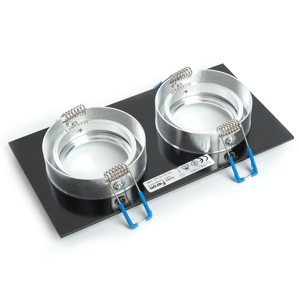 Светильник встраиваемый Feron DL2802 потолочный MR16 G5.3 черный-хром (32641) - Viokon.com