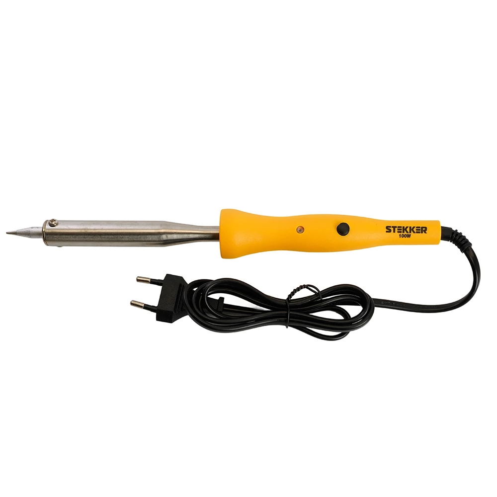 PLE201- 100 Паяльник 100W с кнопкой вкл., нихромовый нагреватель, долговечное жало, 230В (49803) - Viokon.com