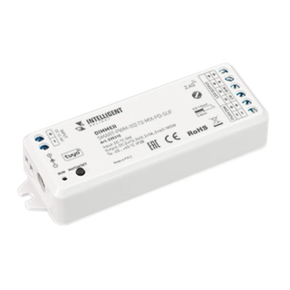 INTELLIGENT ARLIGHT Диммер SMART-PWM-102-72-MIX-PD-SUF (12-36V, 2x5A, ZB, 2.4G) (IARL, Контроллер) 035310 - Viokon.com