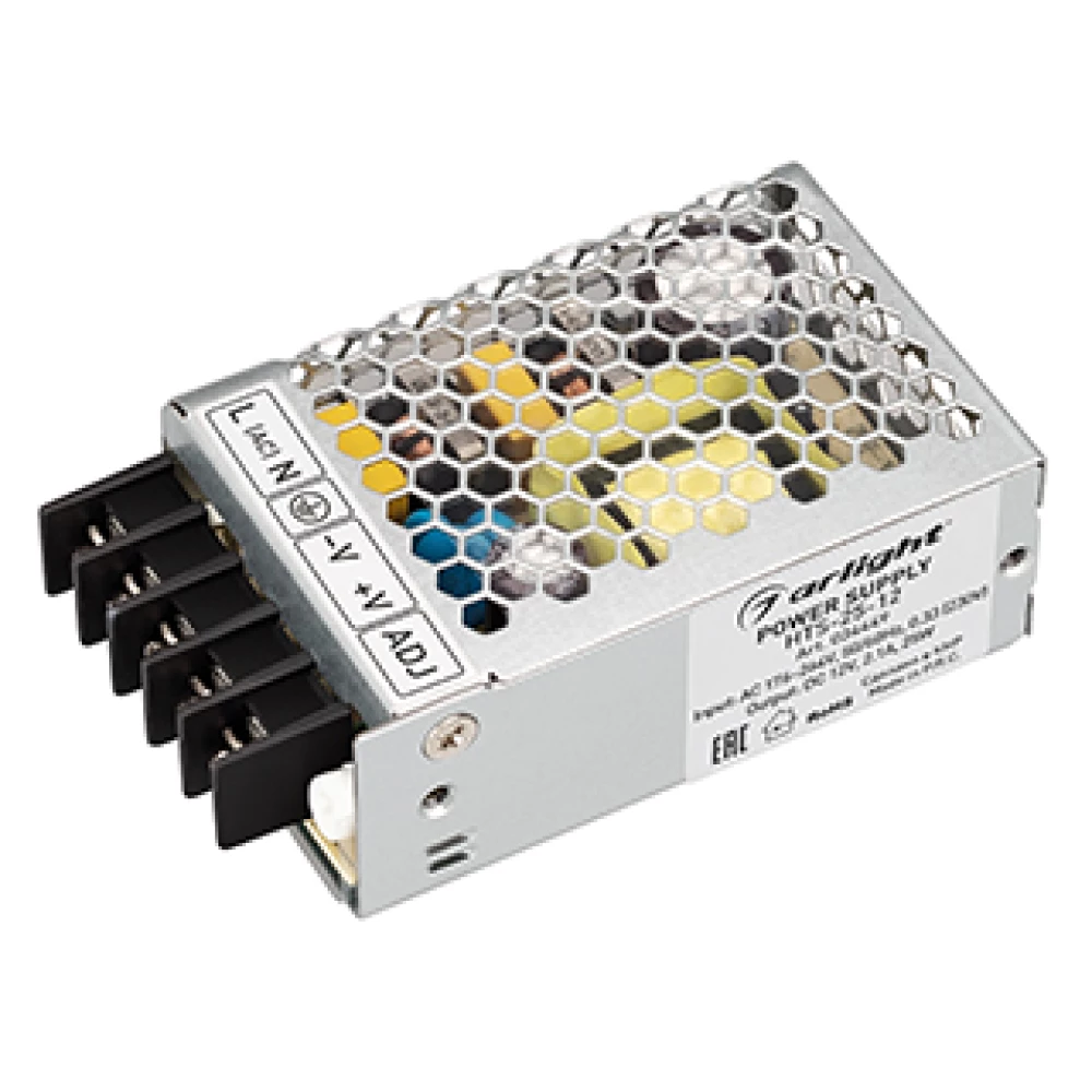 Блок питания HTS-25-12 (12V, 2.1A, 25W) (Arlight, IP20 Сетка, 3 года) 034449 - Viokon.com