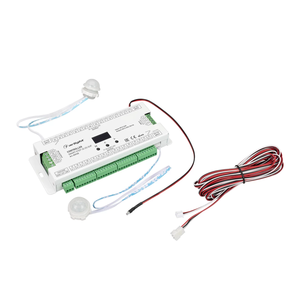 Контроллер лестничный SMART-STEP-32-2S-SUF (5-24V, 32x1A, SPI) (Arlight, IP20 Пластик, 5 лет) 033122 - Viokon.com