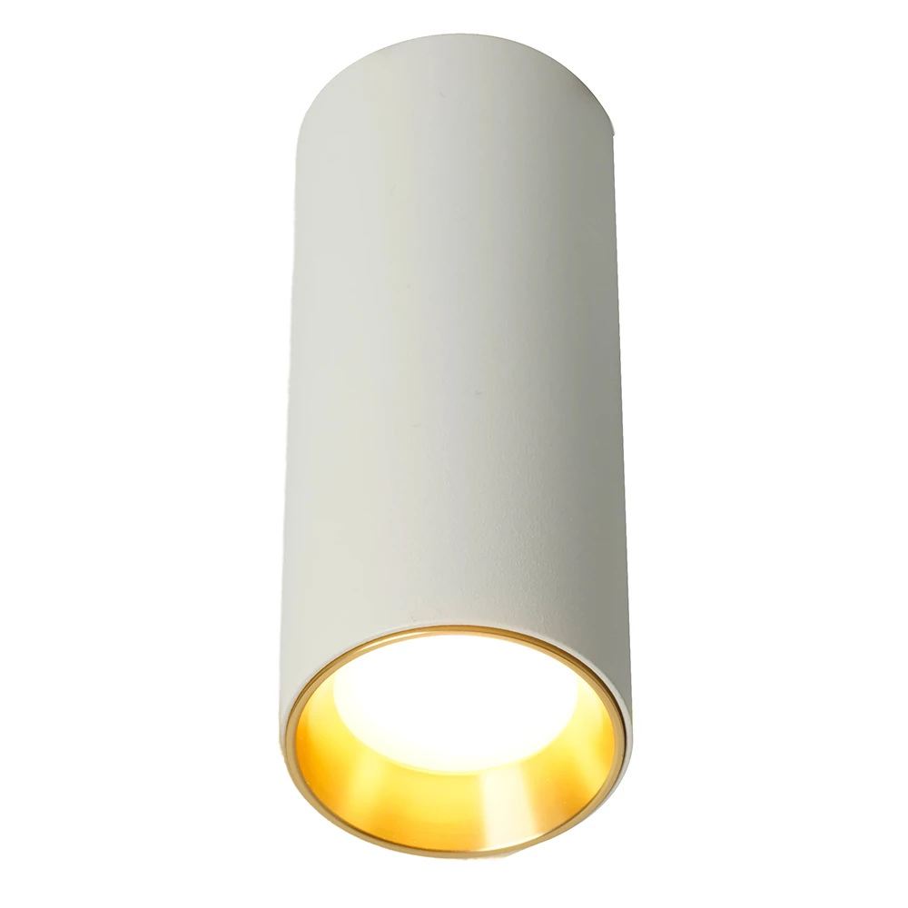 Светильник потолочный Feron ML101 Barrel MR11 GU10 35W 230V,  белый + золото (51378) - Viokon.com