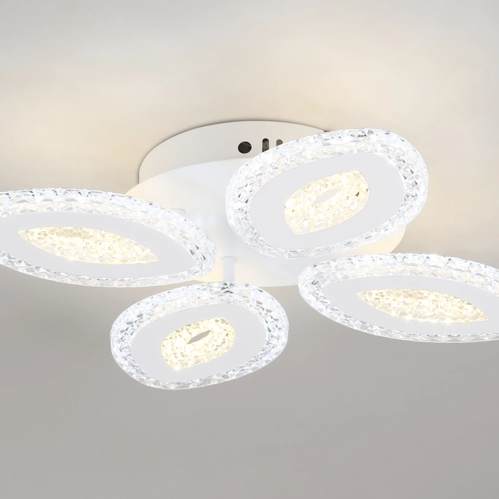 Потолочный светодиодный светильник с пультом FA4012/4 WH белый 60W 3000K+6400K/4200K/6400K+3000K 330*330*85 (ПДУ ИК) - Viokon.com