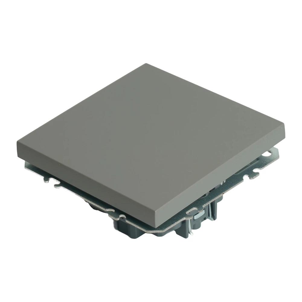 Переключатель перекрестный 1-клавишный (механизм), STEKKER, 250В, 10А, серия Эмили, RSW10-5110-10, платиново-серый, soft touch (49949) - Viokon.com