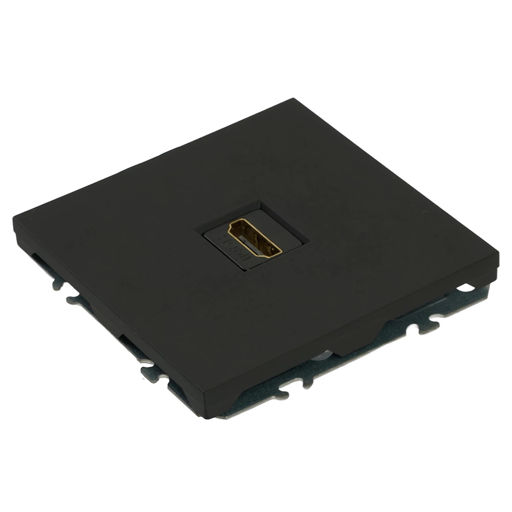Розетка HDMI 2.0 Type A (механизм), серия Эмили, STEKKER, RST00-5118-05, черный уголь, soft touch (50171) - Viokon.com