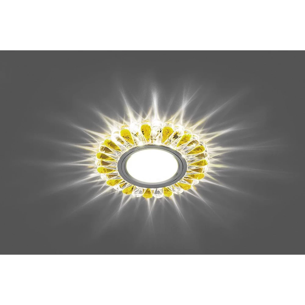 Светильник встраиваемый с белой LED подсветкой Feron CD902 потолочный MR16 G5.3 прозрачный-желтый (28972) - Viokon.com