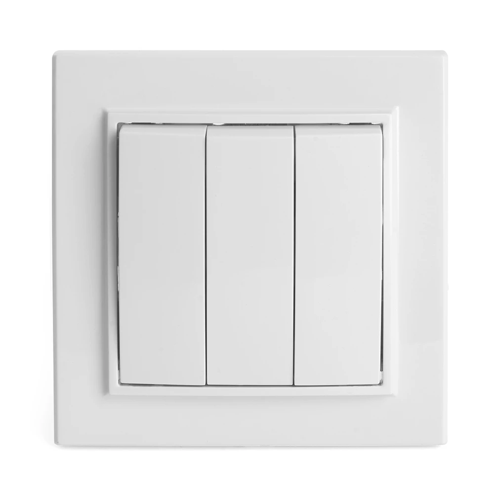 Выключатель 3-клавишный STEKKER  PSW10-9007-01, 250В, 10А, серия Эрна, белый (39922) - Viokon.com