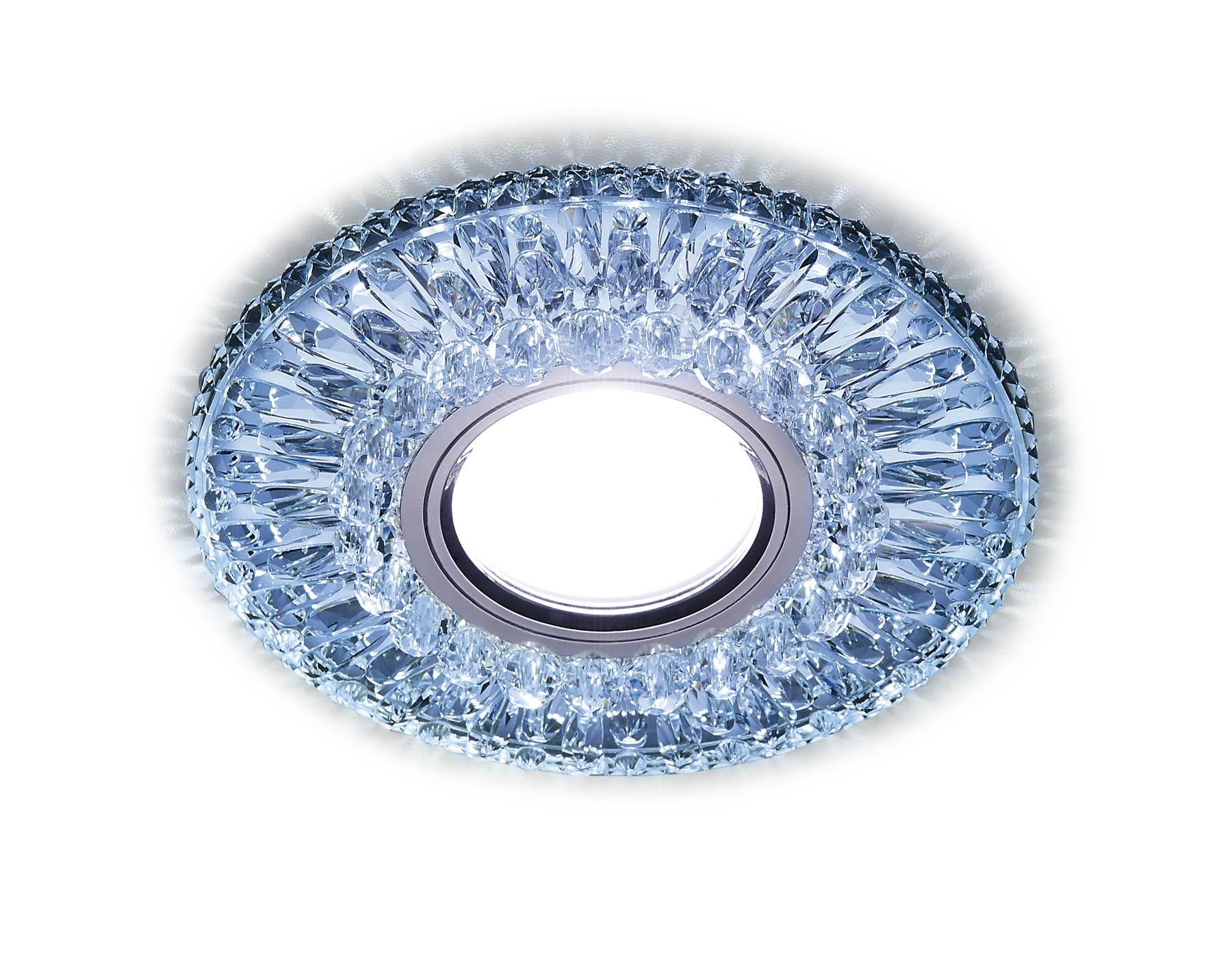 Встраиваемый точечный светильник MR16 со светодиодной подсветкой S380 CL/CLD хром/прозрачный MR16+3W(LED COLD) - Viokon.com